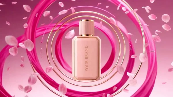 Cuplikan video iklan produk parfum bernuansa pink